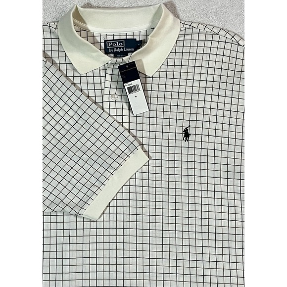 Polo Ralph Lauren Other - NWT Polo Ralph Lauren Short Sleeve Polo Mens XL Ivory Check Pony Vintage NOS
